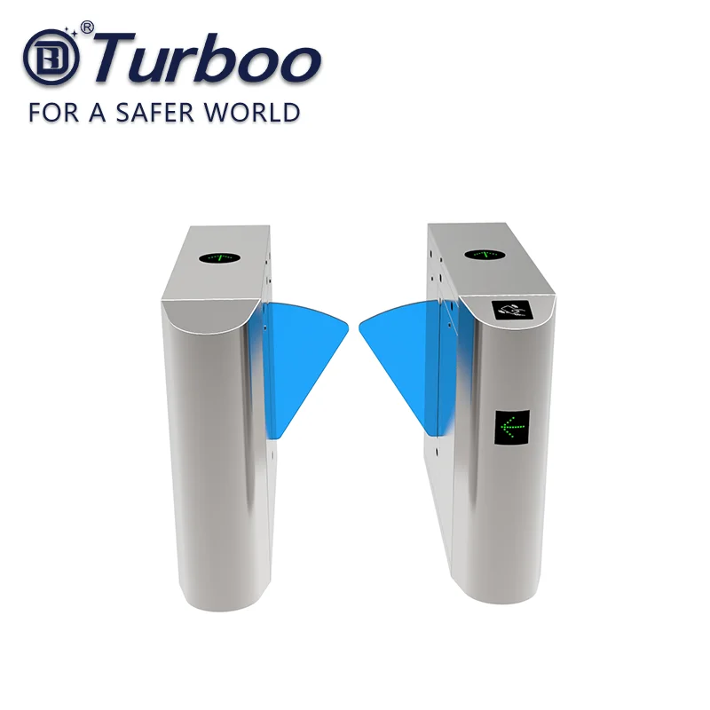 304 stainless steel flap barrier turnstile gate RFID reader