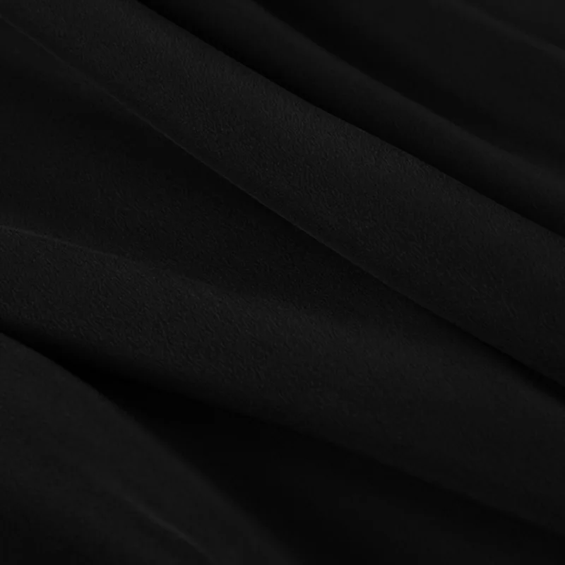 heavy silk fabric 30mm crepe de chine 114cm width No.03 black color sell by the yard