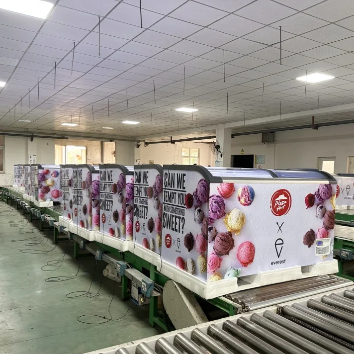 Kenkuhl ice cream freezer ETL Commercial  fridge display cabinet  Ice Cream Display Freezer CE shopping mall
