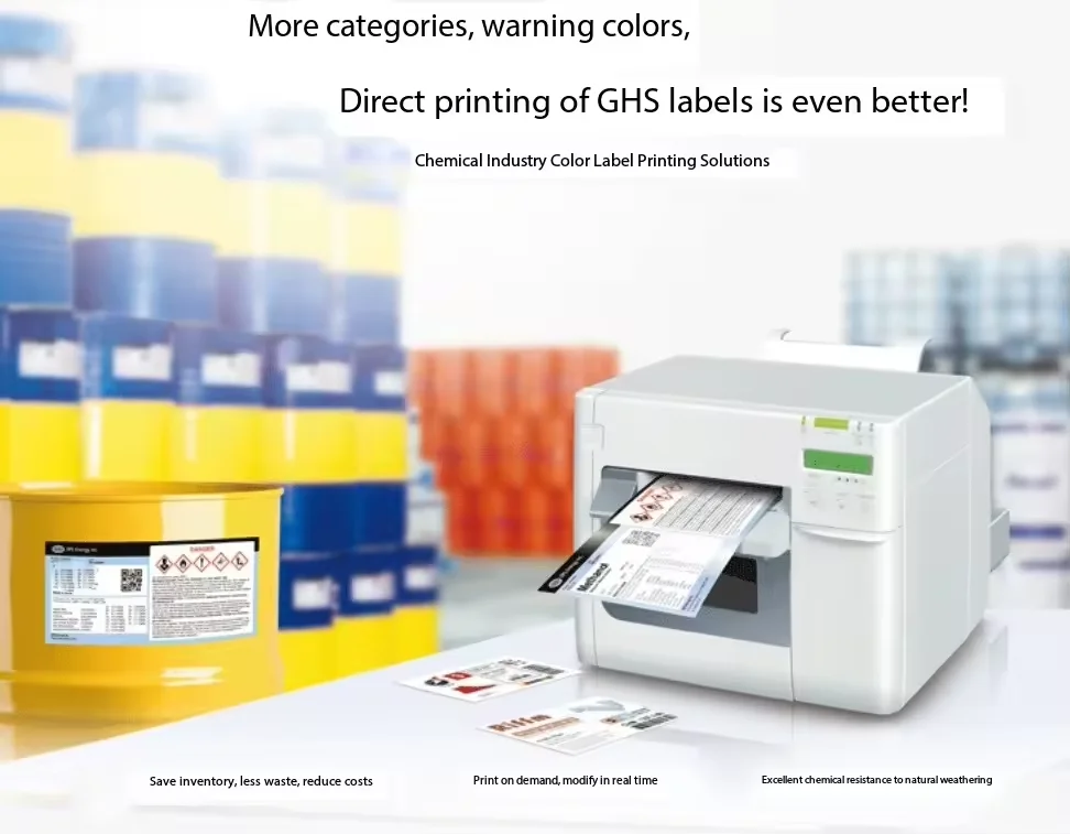 Portable inkjet color label printer self-adhesive head barcode printer color label printing for shipping roll label printer