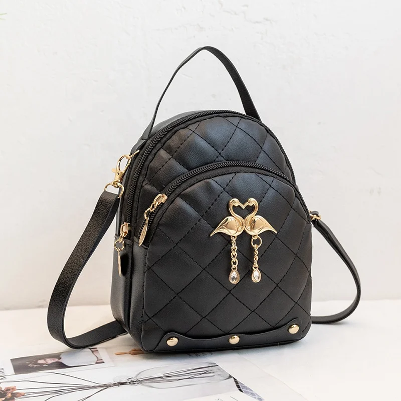 Factory direct sale Wholesale Mini Backpacks Women PU Leather Shoulder Bag Girls Multi-Function Backpack School Backpack