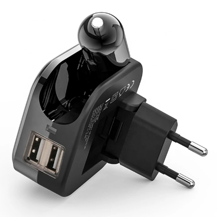 High Quality EU/UK/US Plug 2.1A 2-in-1 Dual Port USB Travel Charger Home Wall Car Charger Combo USB Port Wall Charge Car Charger