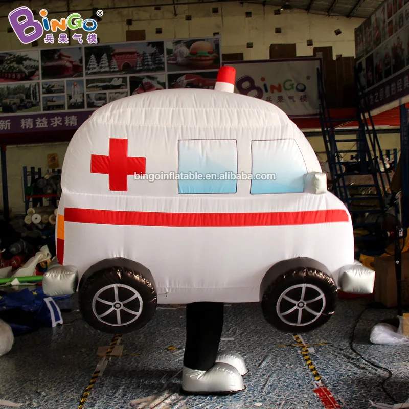 Hot selling 2 meters high inflatable ambulance costume / inflatable walking costume