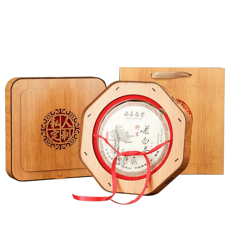 Star Packaging High Glossy Custom Wooden Nature Grain White PU Ring Pendant Necklace Jewelry Wooden Box