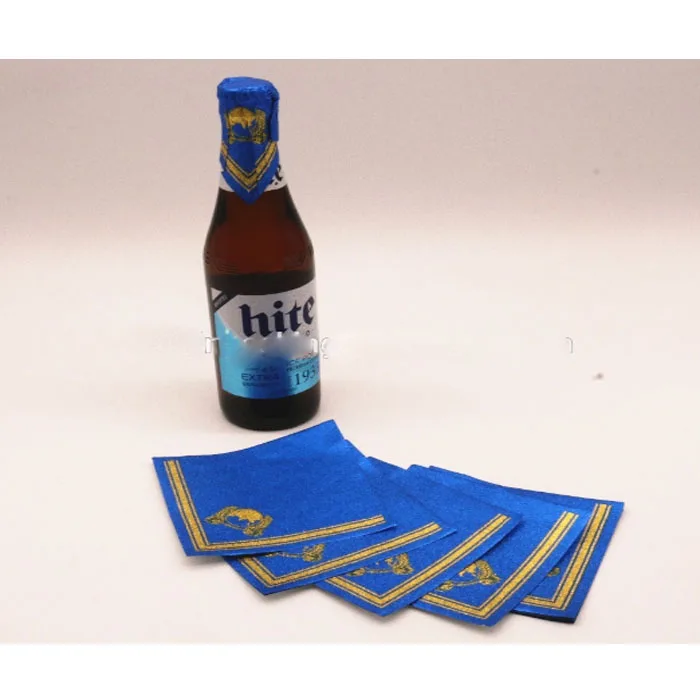 Factory wholesale custom  colorful printed design aluminium foil beer neck sticker labels