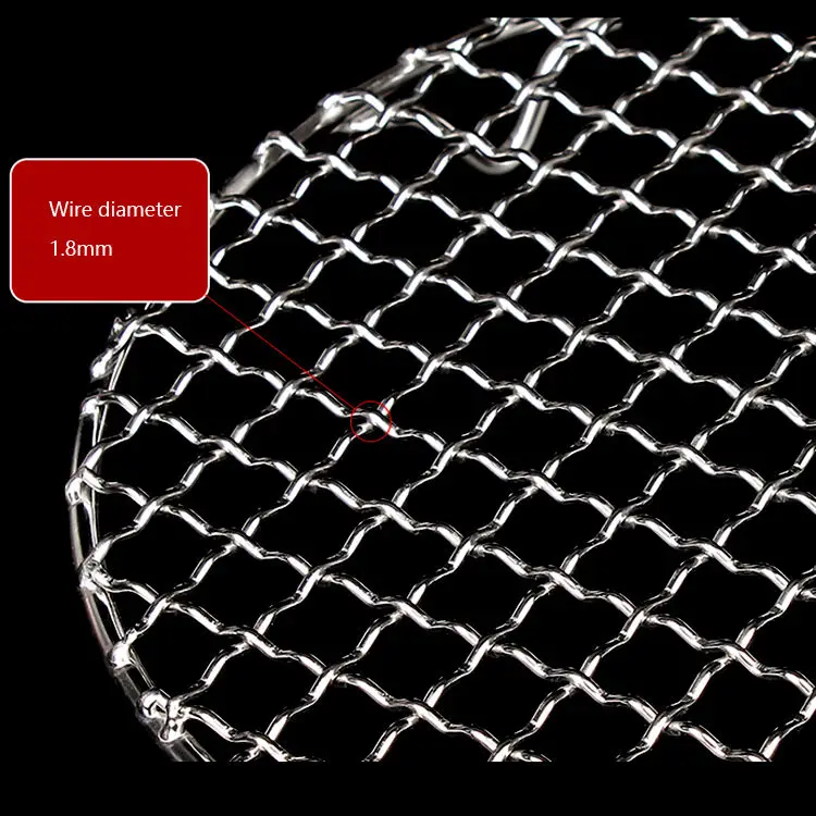 Anping Factory Supply  Factory Direct Sale Commercial Low Price High Quality Stainless Steel Barbecue Round Bbq Grill Net