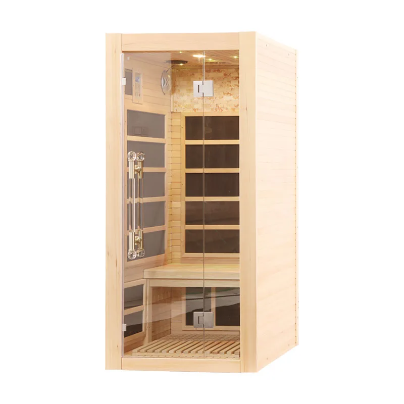 Reliable reputation one person Full Spectrum Infrared sauna for sale indoor solid wood mini sauna