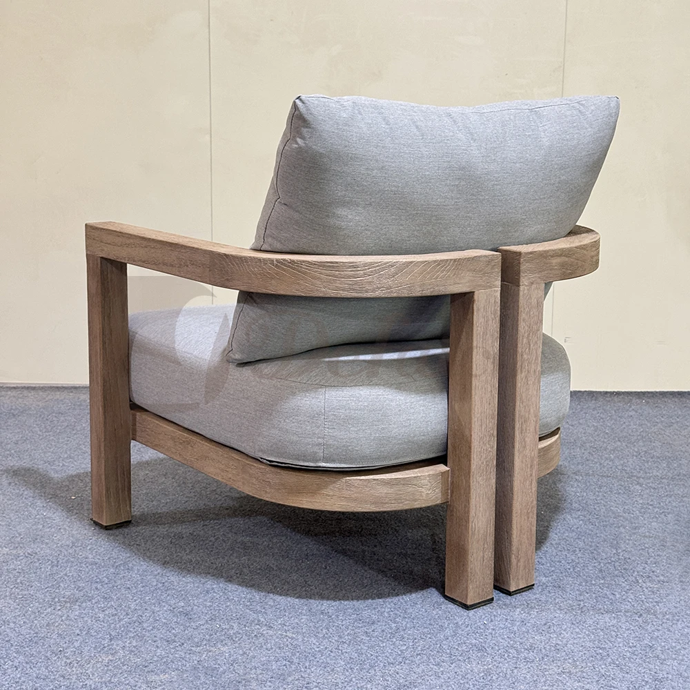 Defaico 2024 Solid Wooden Outdoor Furniture Sofa Set Value City Furniture teak leisure chair