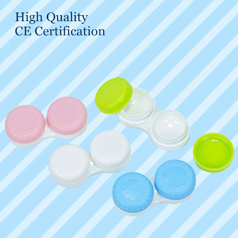 
colorful portable custom logo contact lens partner case lenses care case Dual Lens Case Accessories Container portable 