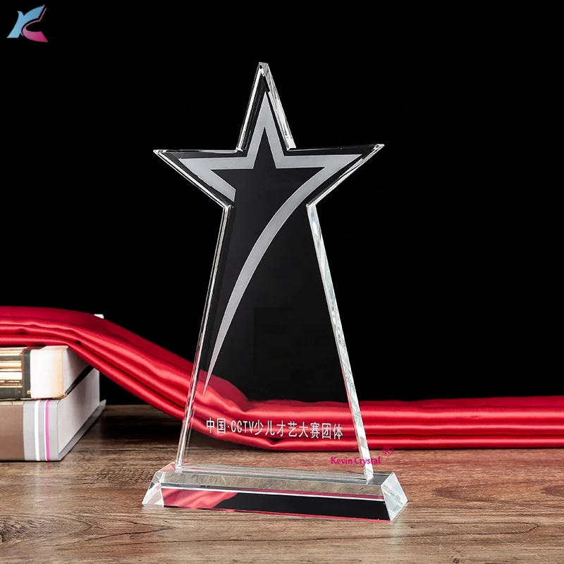 K9 blank custom cheap crystal trophy factory star award