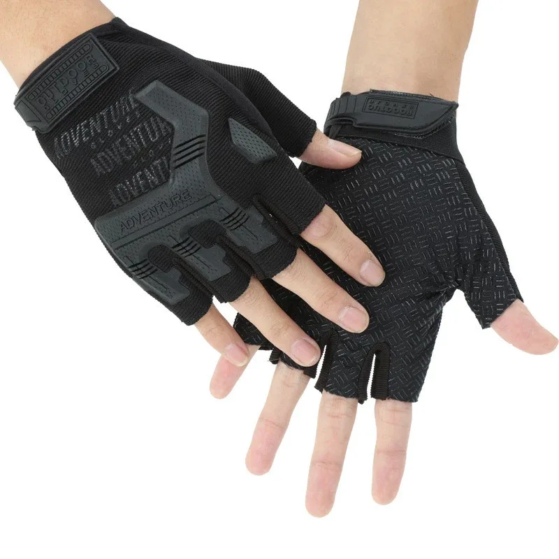 Fingerless Motorcycle Gloves, Tactical Gloves Half Finger Airsoft Gear for Shooting Hunting Driving Riding Motocross Motorbike