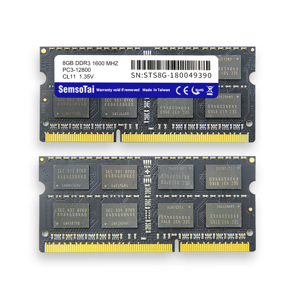 Semsotai DDR3 8 Гб 1600 1333 МГц 10600 204Pin ноутбук оперативной памяти SO-DIMM ноутбук оперативной памяти