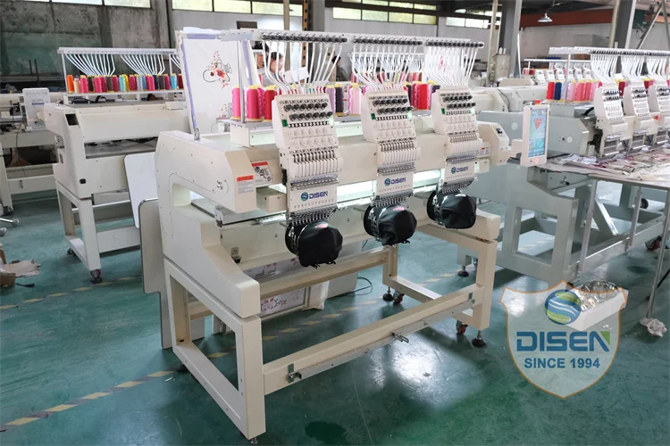 China Hot Sale 3heads Computer Digital Automatic Caps and Shirts Sample 3 Head Embroidery Machine Computerized Three Heads