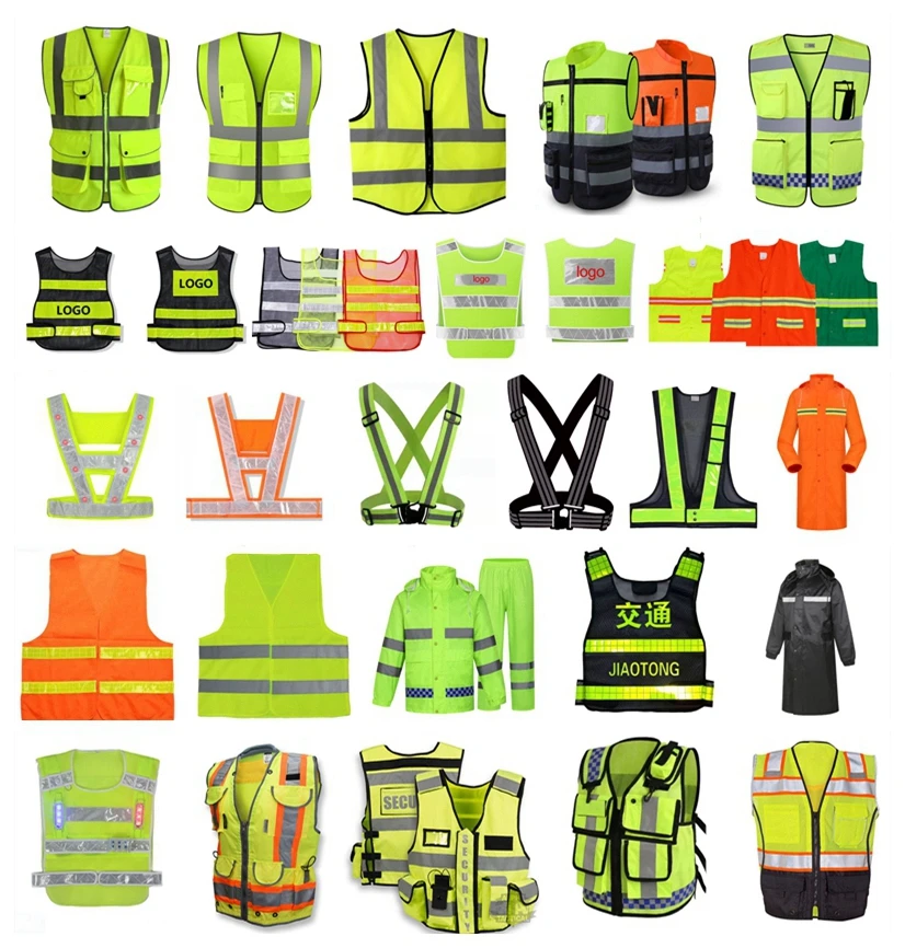 reflective windbreaker high quality wholesale clothing  runners reflective  bike helmet with led light rescue safety vest