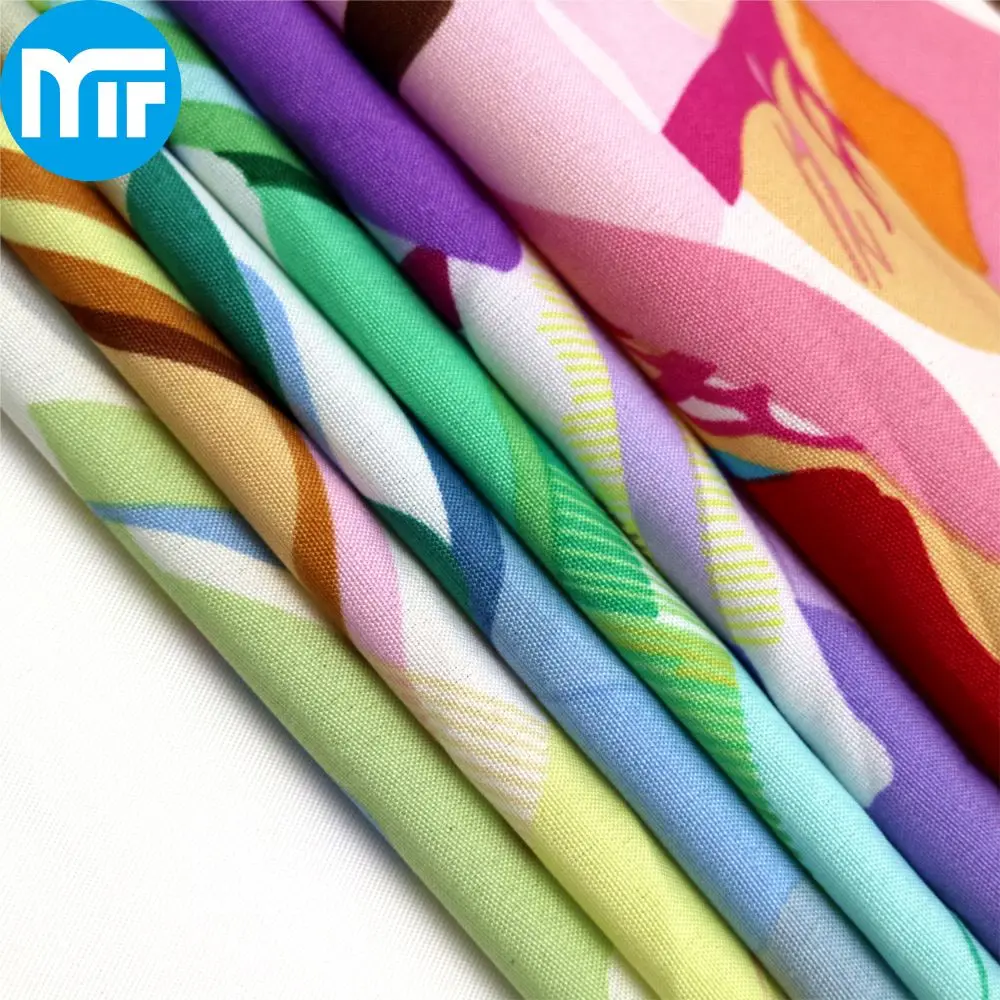 Wholesale Camo Stretch Custom 97% Polyester 3%Spandex Crepe Four Way Woven Printed Fabrics Garments Women Dress Clothing Lining