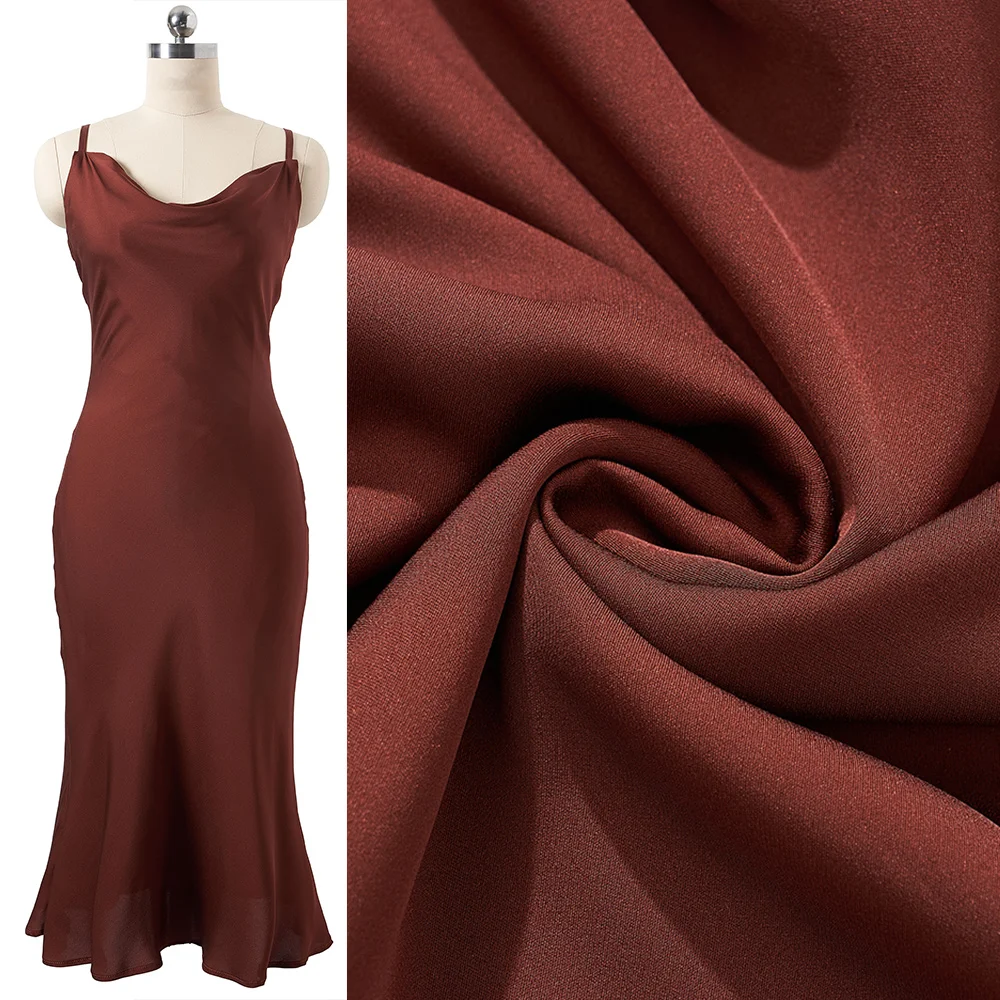 Wholesale 100% Pure Natural Mulberry Silk Satin Fabric 16mm Woven Satin Stretch Feature for Dress
