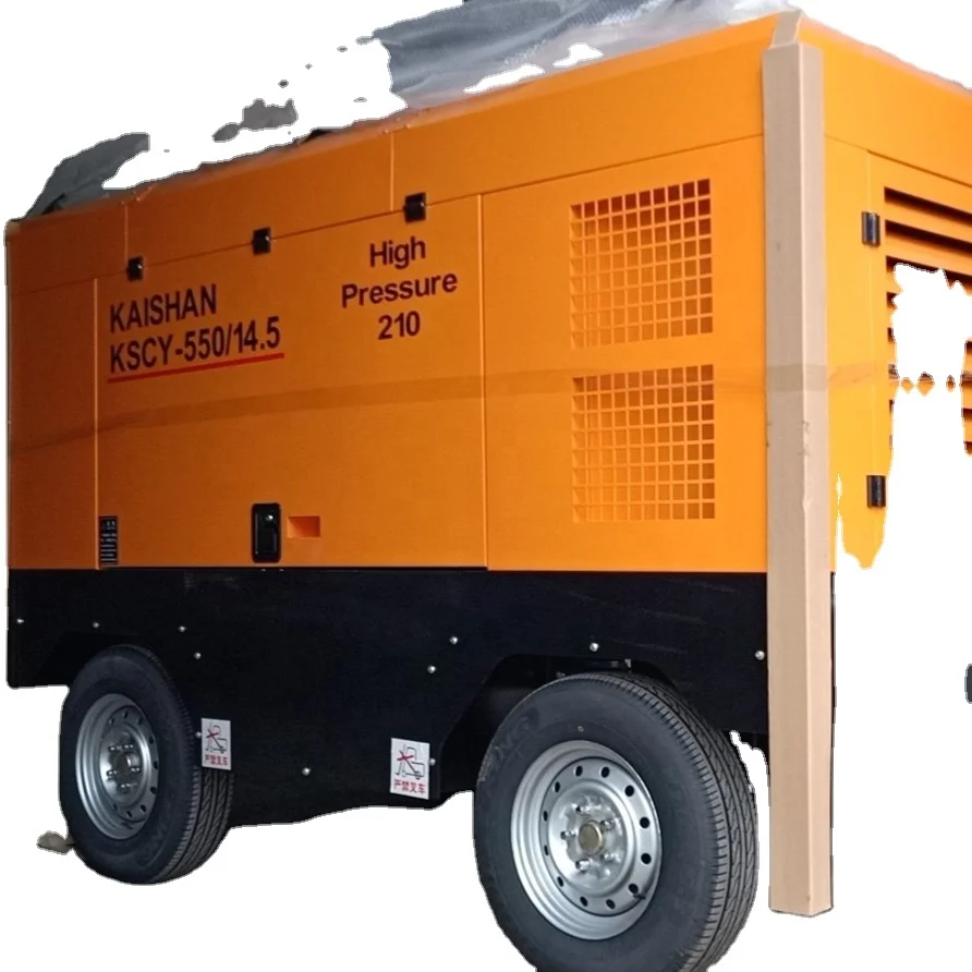 Винтовой воздушный компрессор Портативный мини воздушный компрессор высокого давления для горнодобывающей промышленности 550CFM