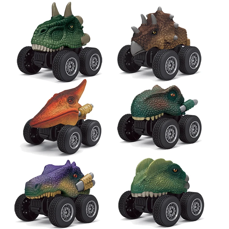 6Pcs Pull Back Dinosaur Cars Toys With T-Rex Kids Toys Vehicle animals Car For 3-14 Year Boys  Girls Creative Gifts For Kids