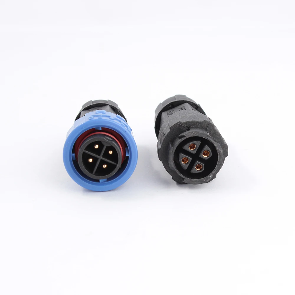 Hanstar M16 male to female 4 pin IP67 waterproof circular 3.5mm 6mm cable connector for use