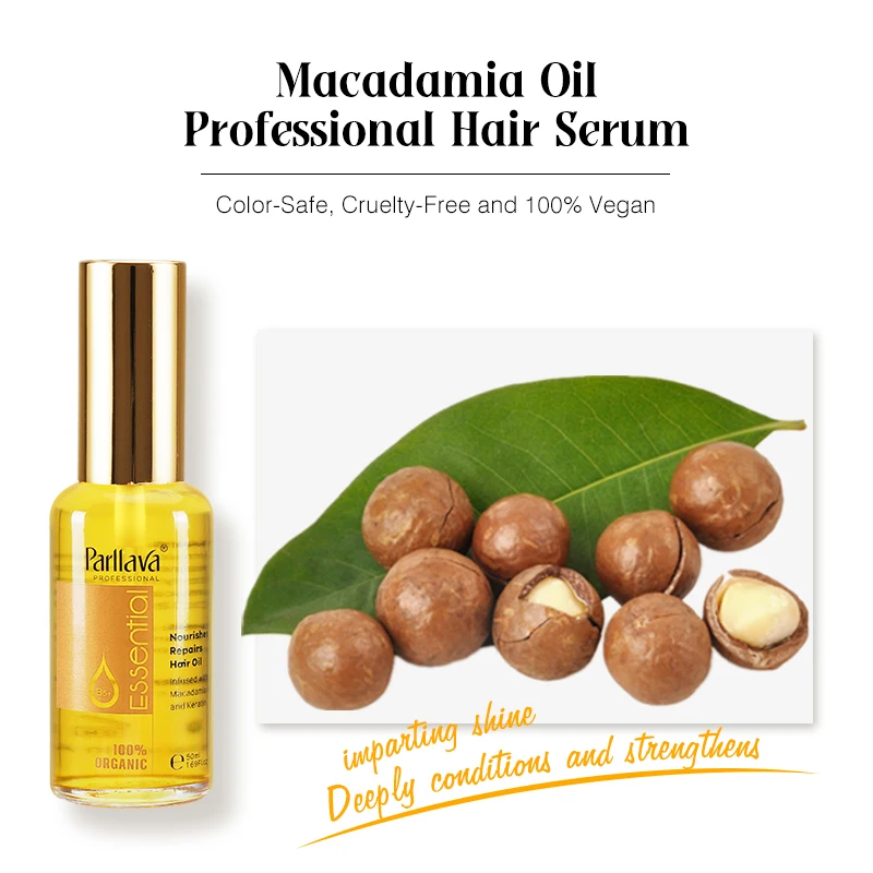 Custom Wholesale Macadamia Oil Keratin Hair Oil Natural Essential Oils For Hair Growth