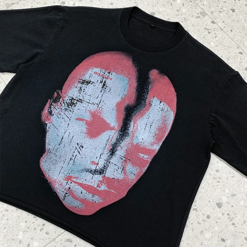 customize black oversized t-shirt printing graphic heavy cotton t shirt for men wholesale drop shoulder t shirts manufacturing