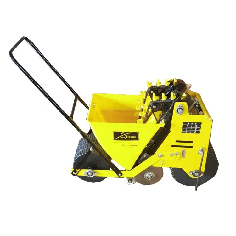 Farm machinery 2 rows hand push garlic planter for sale