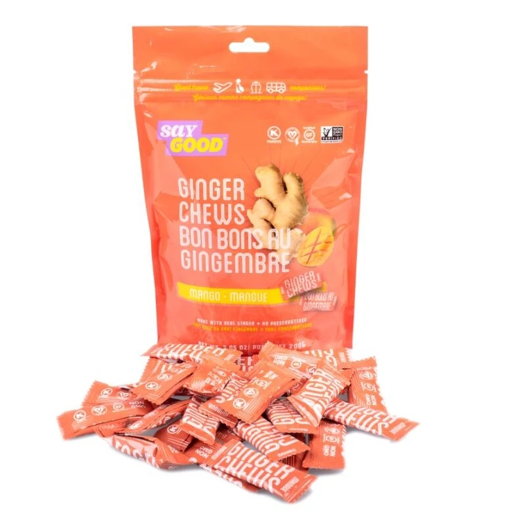 Saygood ginger chews mango flavor 200g no preservatives indonesia ginger chew soft c candy
