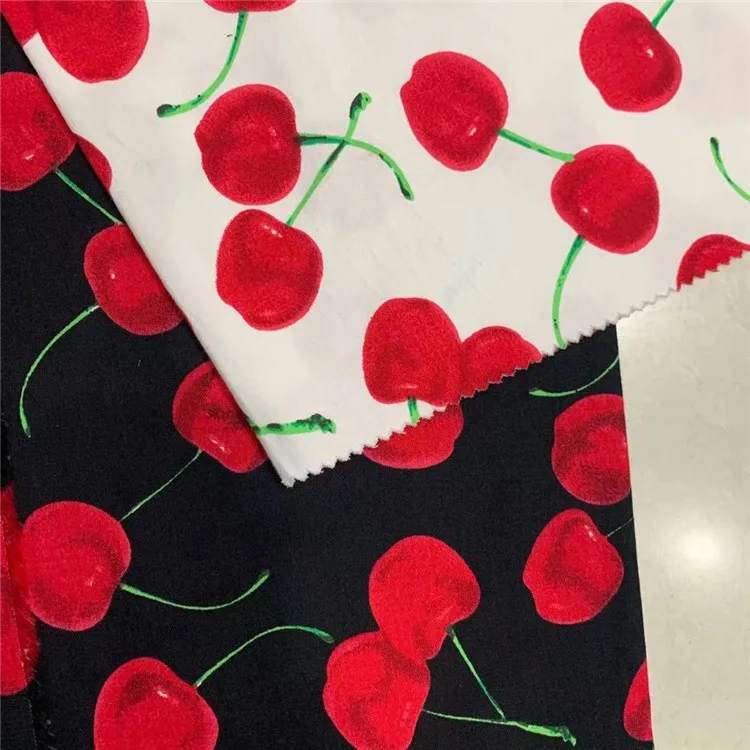 fruit cherry  design fabrics printed  cotton for dress cloth