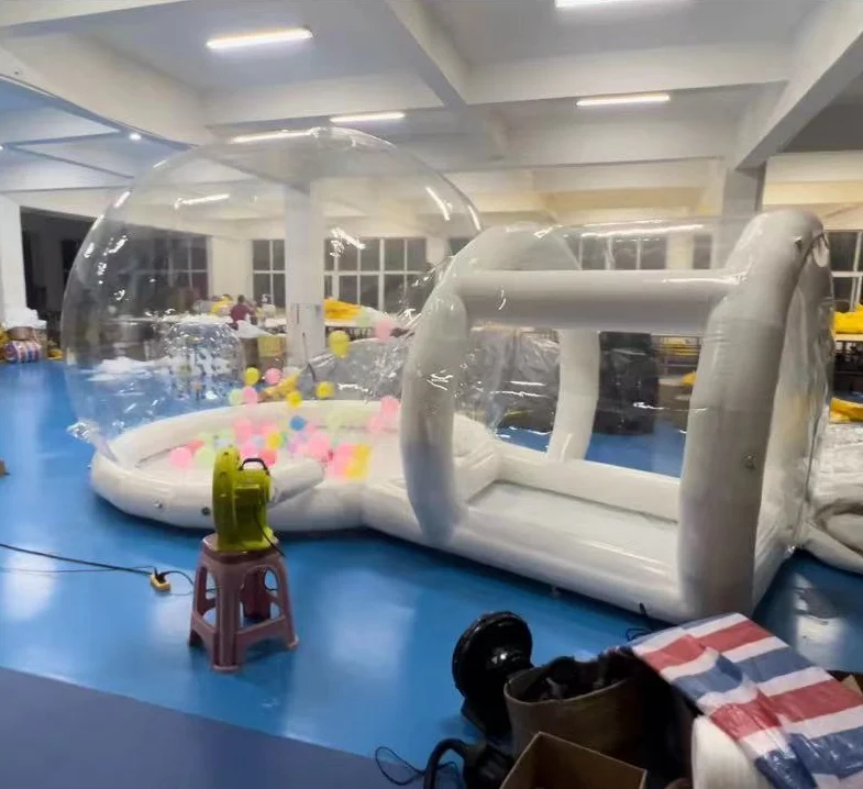Factory price Kids Clear Inflatable Crystal Igloo Dome Bubble Tent Transparent Bubble Balloons Fun House For Party