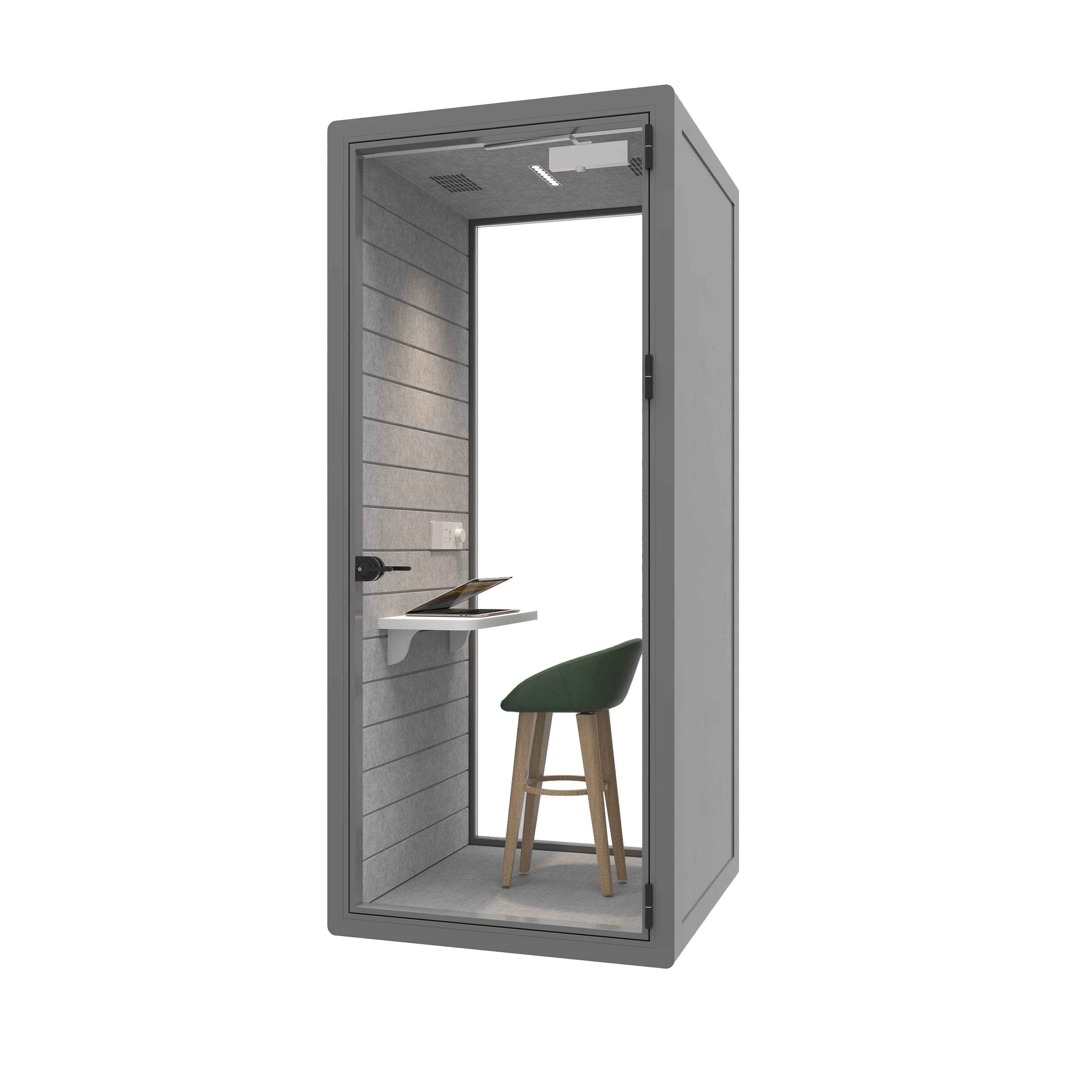 Modular office Aluminum workplaces silence removeable High end Automatic switch telephone pod Phone booth