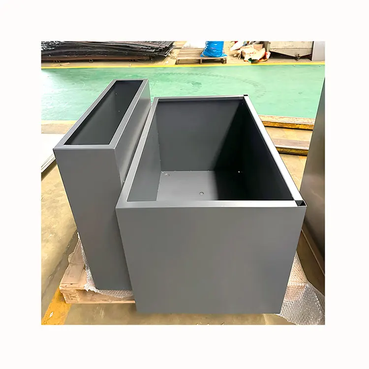 Custom Spray Painted Aluminum Large Decorative Flower Pots Weathering Steel Garden Flower Pots