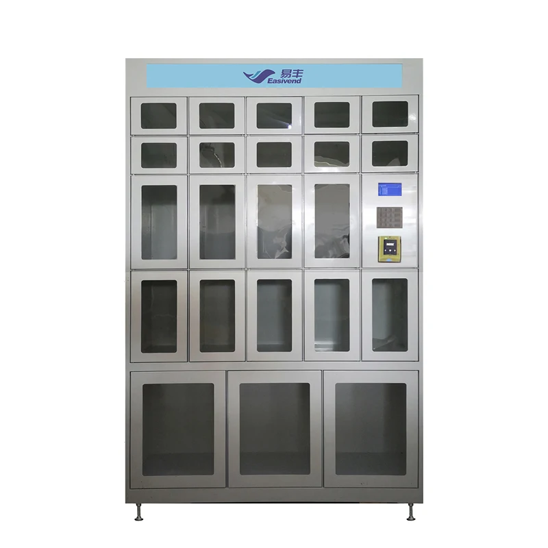 Intelligent locker vending machine with different sizes lockers