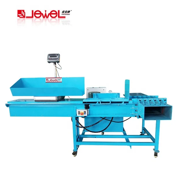 JEWEL Hot sale horizontal Fiber hydraulic baler/used cotton baler machine/ wiping rags packing machine with weighing device