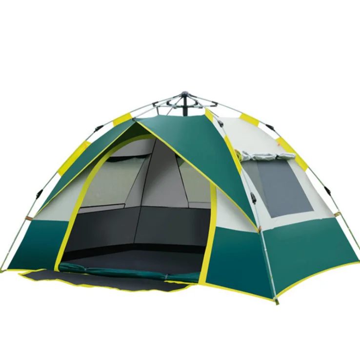 Best Selling 190T Breathable Automatic Instant Camping Tents Backpacking Easy Set Up 1-4 Person Trailer Tent