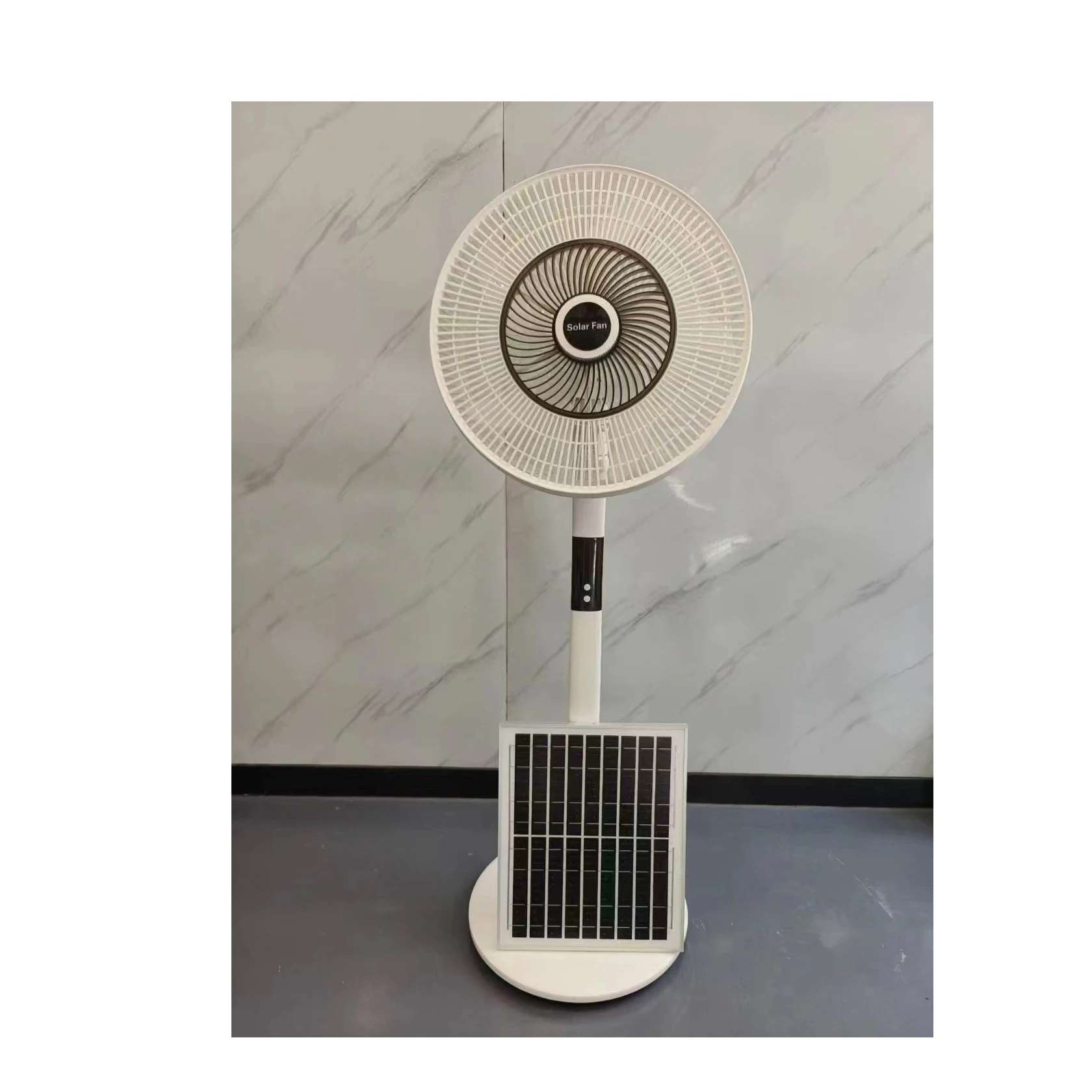 12 Inch Solar Panel Powered Fan 2 in 1 Solar Panel Powered and AC Charger Powered Fan 15W 9V Portable Solar Panel Exhaust