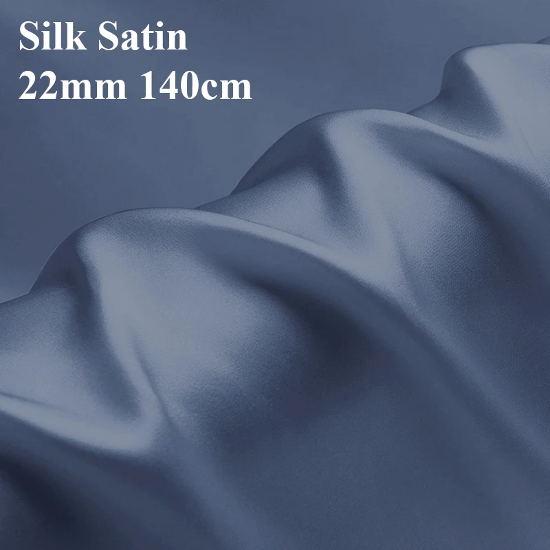 Stock 100% silk mulberry 22 momme fabric 140cm Width Pure Silk Satin Fabric For Kimono