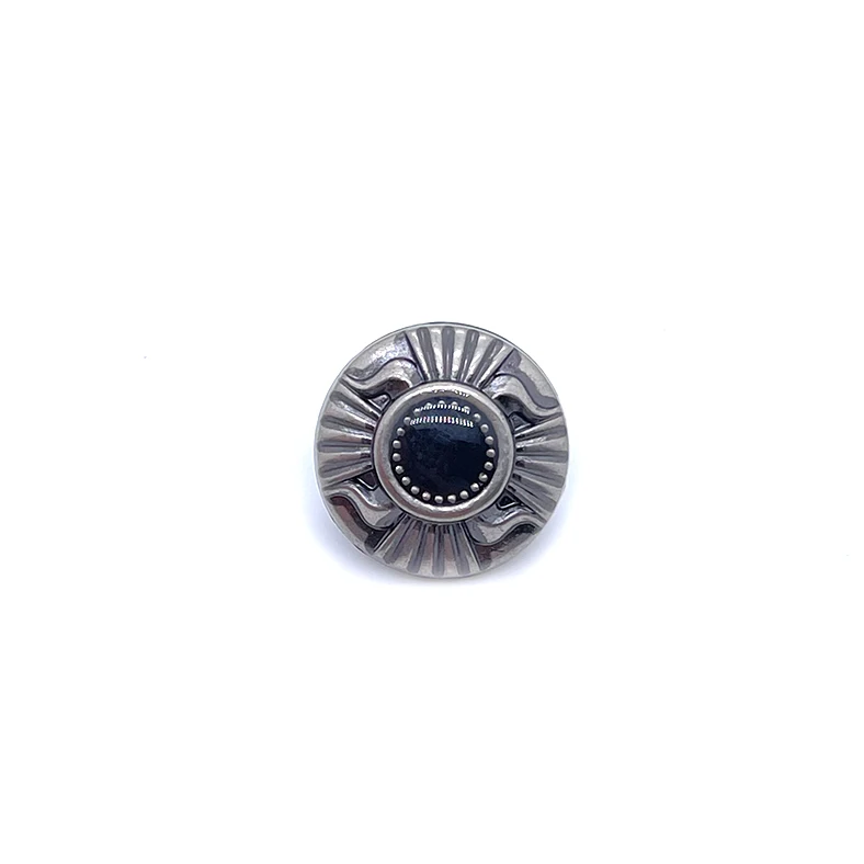 Factory wholesale custom brand pattern zinc alloy metal denim jeans button and rivets