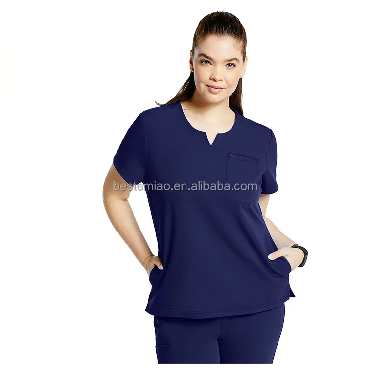 Custom Women Nursing Shirt Doctor Beautician Hospital Stretchy Nurse Medical Scrubs Uniform Suit