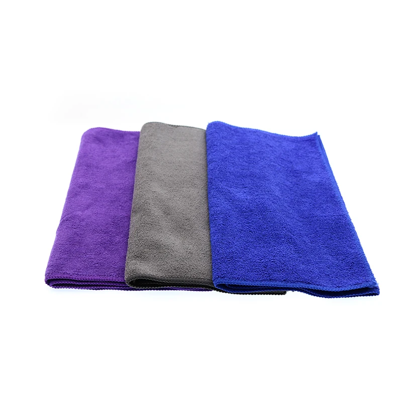 420gsm 40x60cm Sanded fabric car wash microfiber towels strong water absorption blue/purple/grey car cleaning cloth
