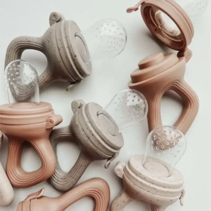 Customized Baby Products Silicone Teething Nipple Infant Fresh Vegetable Fruit Food Feeder Pacifier Baby Puree Feeder