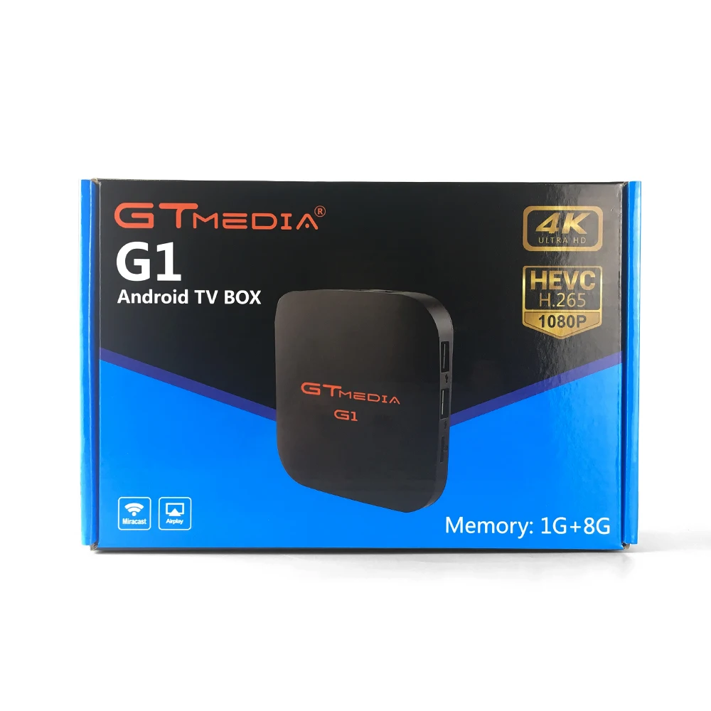 4K 30fps Android 7.0 GTMEDIA G1 H.265 1GBRAM 8GBROM Amlogic S905W Quad core Support Xtream Stalker IPTV for GTPlayer