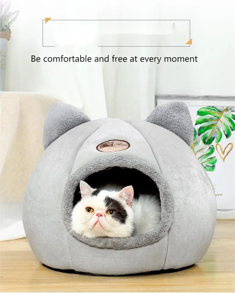 Semi-enclosed Warm Kennel Plus Fluffy Pet Kennel