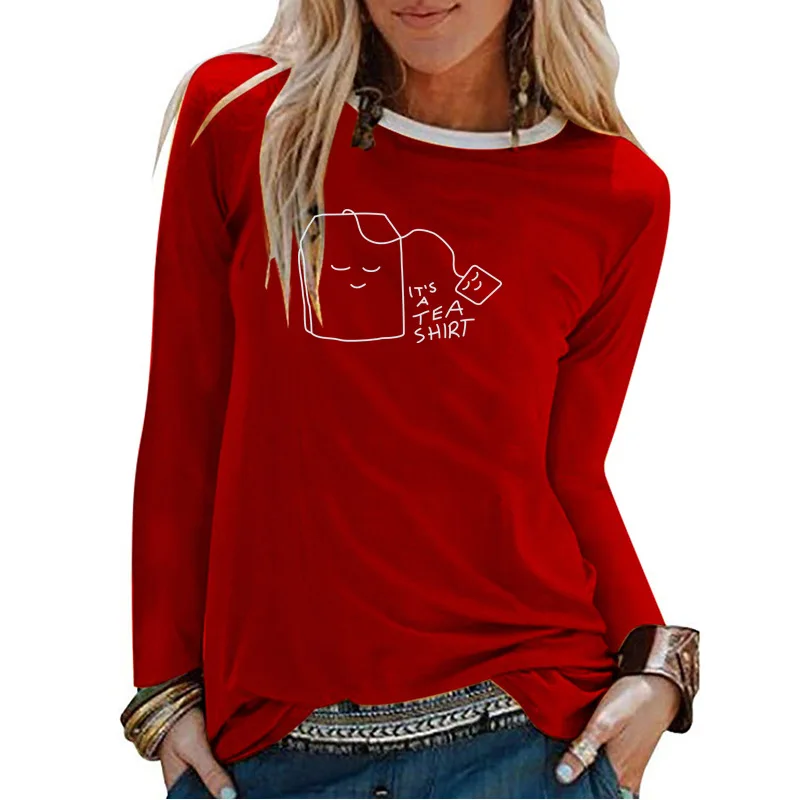 Women Clothes Knitted Fabric Type and O-Neck Collar Women Tea Printed T Shirt