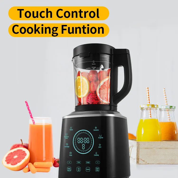 Multifunctional heavy duty commercial industrial food Processor Smoothie ice nutri glass super touch screen Blender