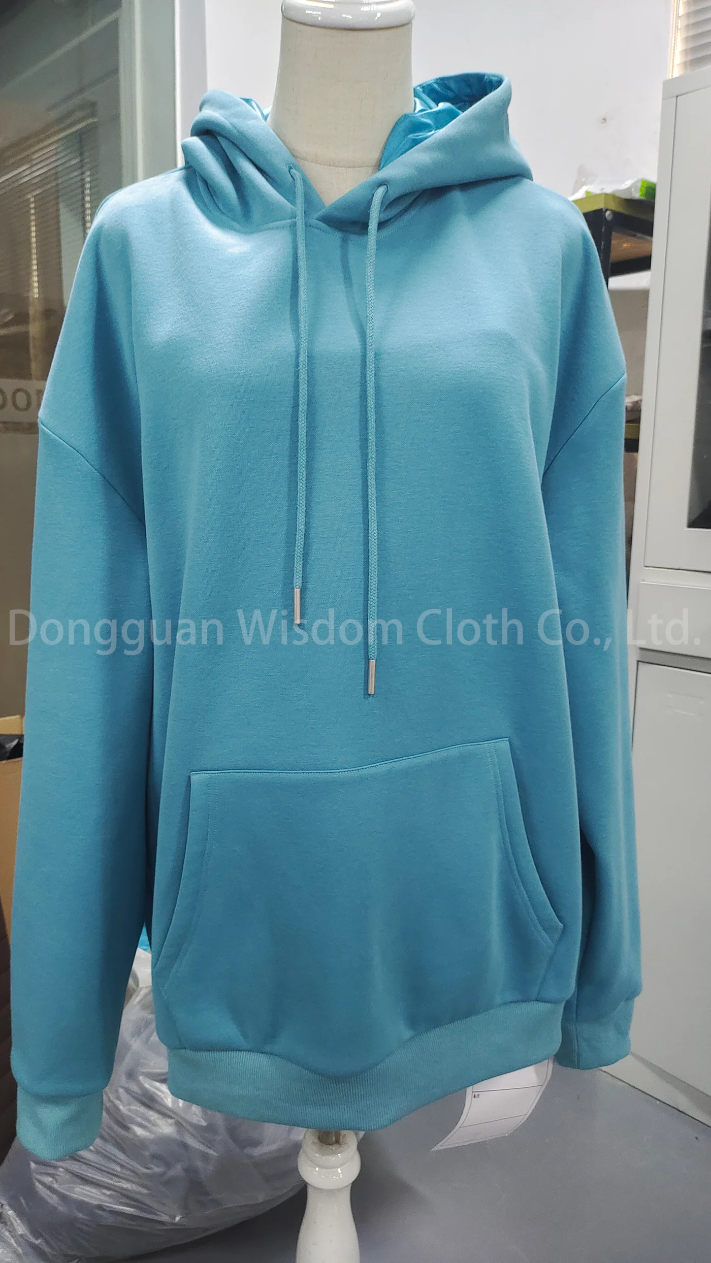 wholesale custom luxury soft cotton hoodie design logo casual pullover sweatsuit oversized heavyweight blank satin lined