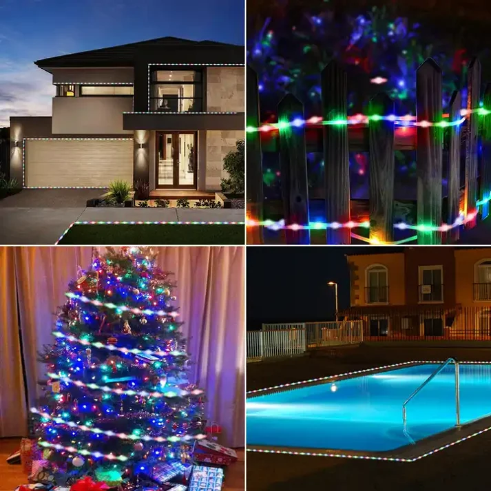 20x20mm black aluminum cover led Magic solid strip light 12V 60LEDs ws2811 programmable pixel light bar profile strip