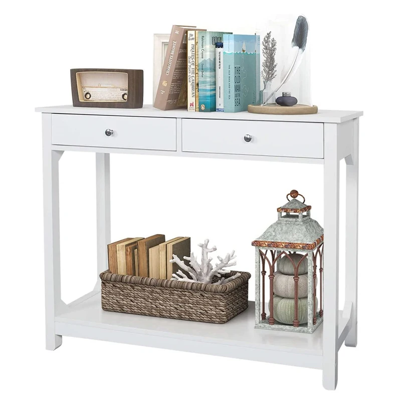 2022 hot sale wooden console table direct shipment from US warehouse for retail sturdy construction white entryway table