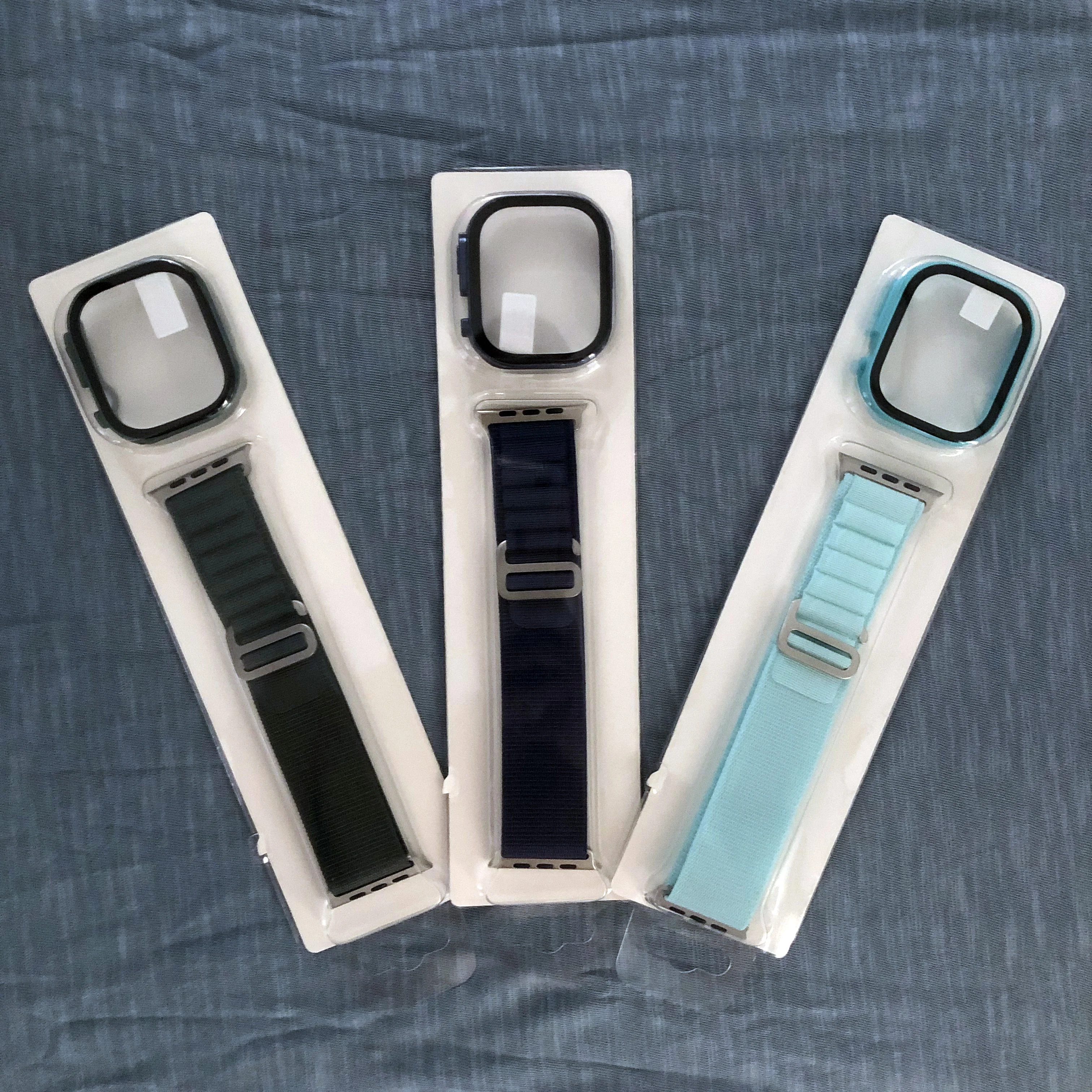 TS16 2 in 1 Fabric Alpine Ultra Watch Band With Protective Cover for Apple Watch 38 40 41 42 44 45 mm