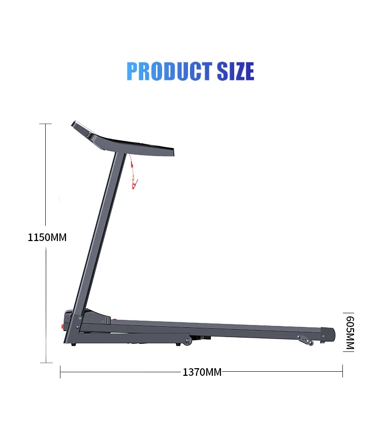 New Design Free Installation Ultra Slim Foldable Treadmill Gym Running Machine Fitness Treadmill For Home Office Under Desk
