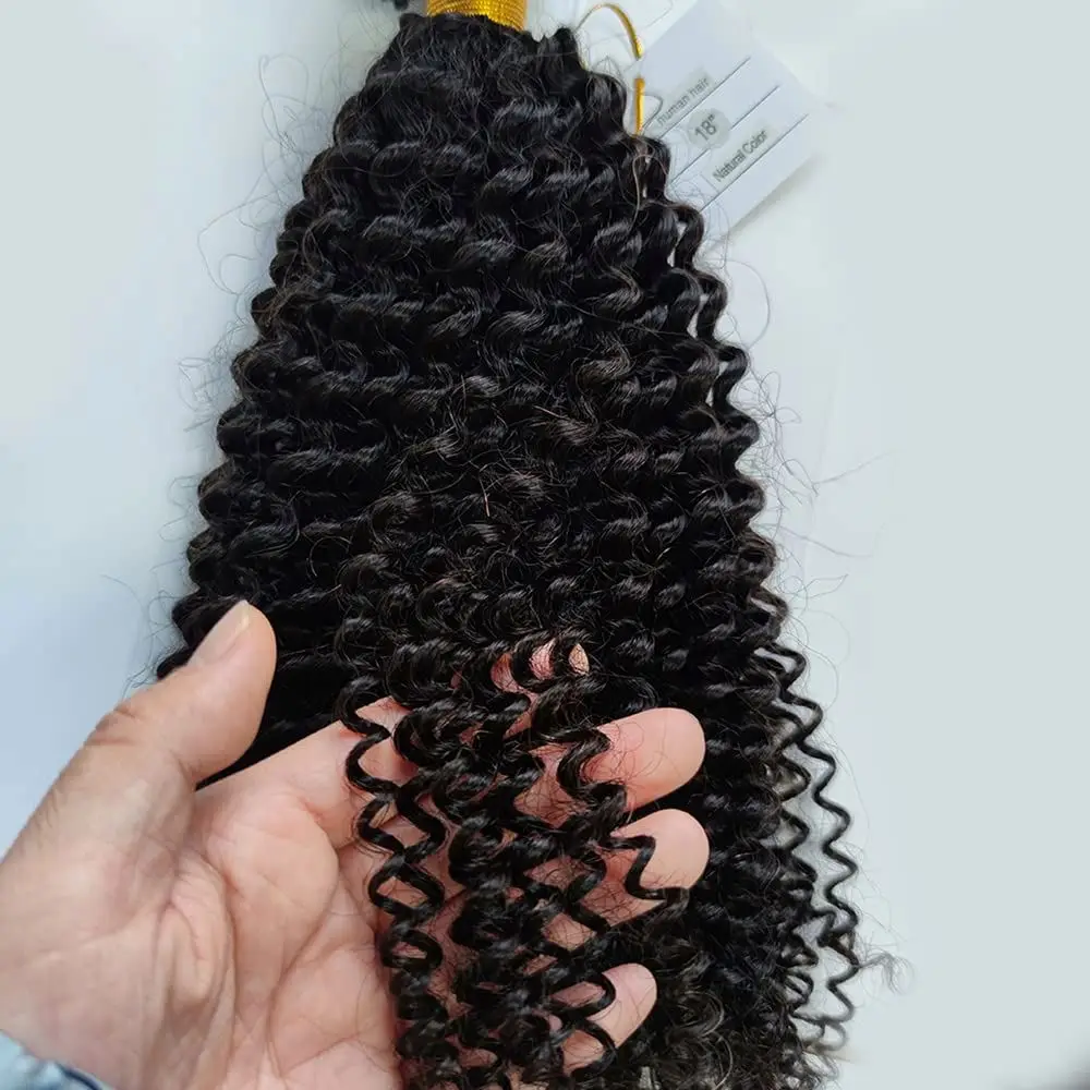 New Design Natural Color Kinky Curl Micro Loop Hair Extention For Wholesales